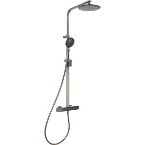 baliv Überkopfbrause-Set KBS-23.451 Gunmetal mit Thermostat-Duscharmatur