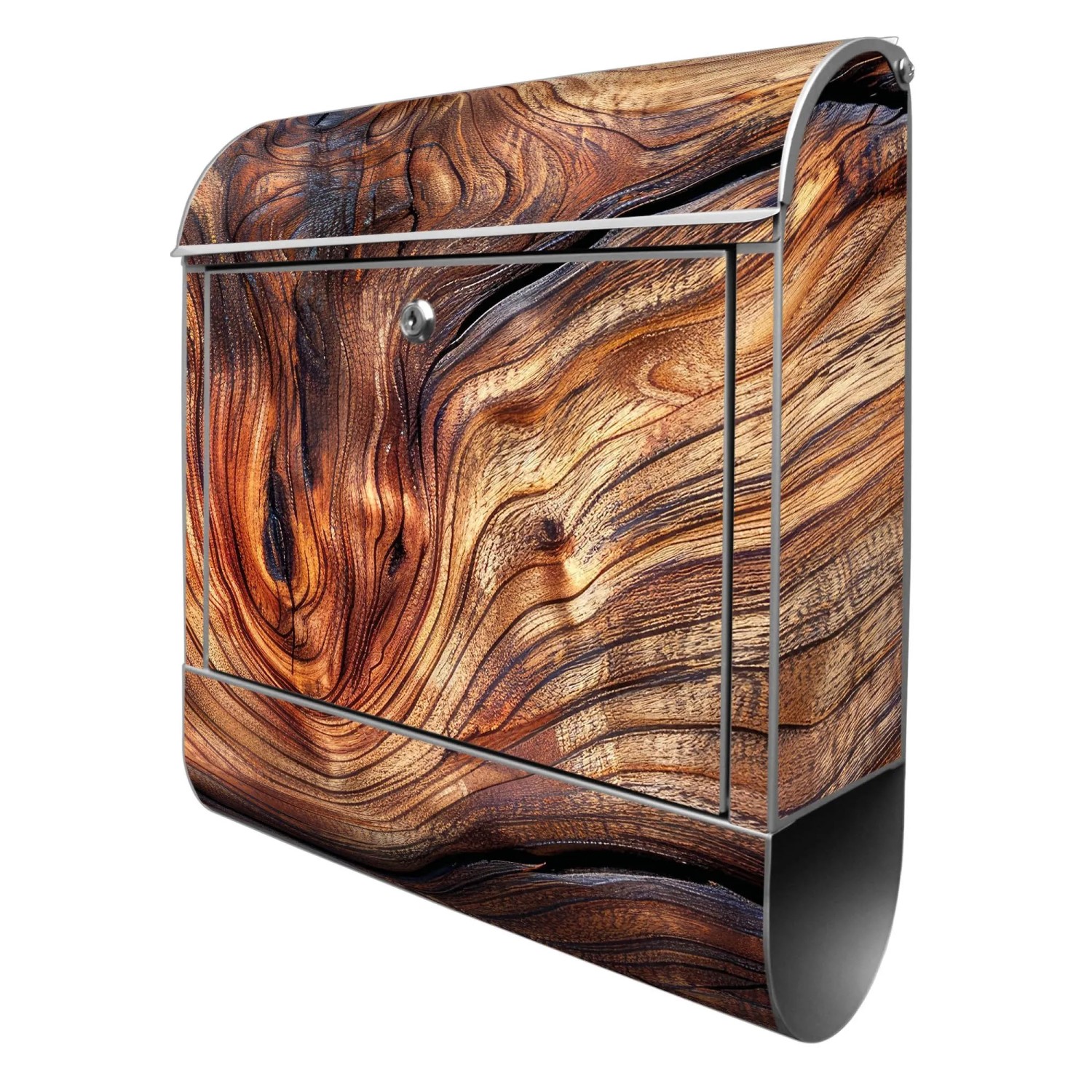 Banjado Design Briefkasten Silber Pulverbeschichtet 39x47x14cm 2 Schlüssel günstig online kaufen