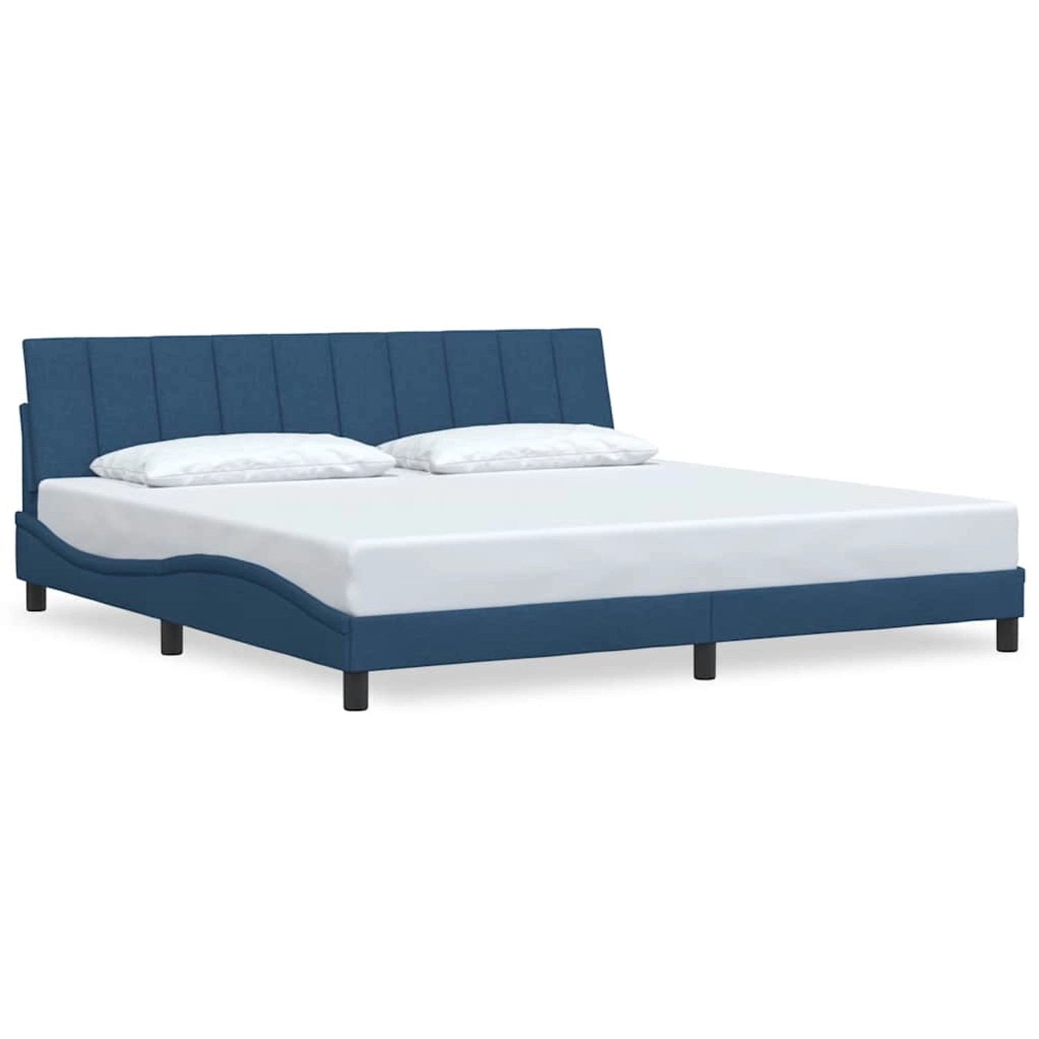 vidaXL Bettgestell ohne Matratze Hanko Blau 200x200 cm Stoff 3310418 günstig online kaufen