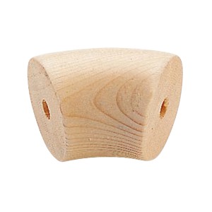 Bogen Fichte 45 Grad für Handläufe, Holz natur mit Bohrlöchern.