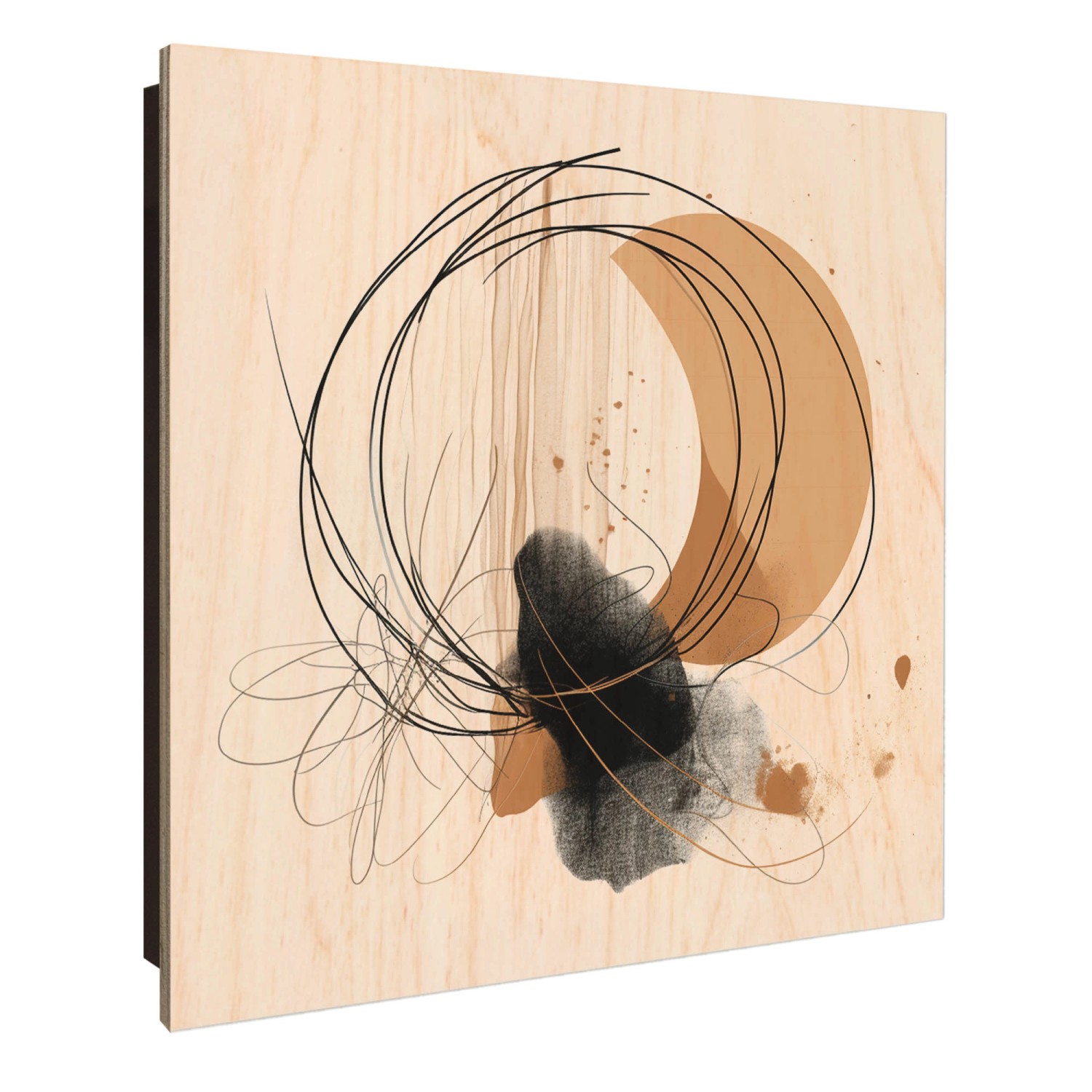 Banjado Großer Schlüsselkasten Holz 30x30cm Schwarz Scharnier Links 50 Hake günstig online kaufen