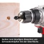 Einhell Werkzeug-Set: Bohrmaschine mit Senker bohrt Loch in Holz. Ideal für Werkzeug-Sets.