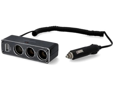 Cartrend USB-Kfz-Ladegerät Steckdose (Farbe: Schwarz/Weiß