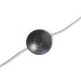 Detailaufnahme des Fußschalters der grauen Bogenlampe Bend von QAZQA.