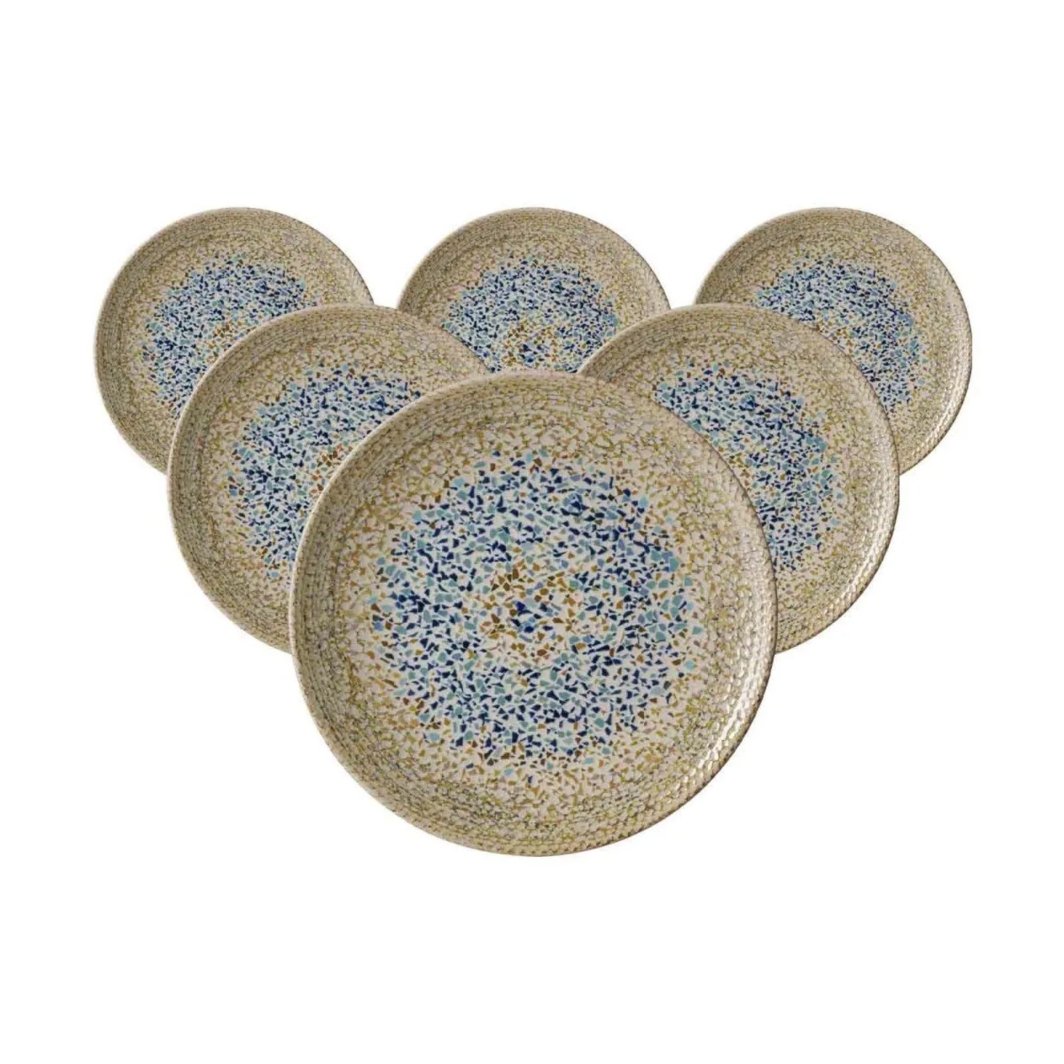 Ritzenhoff & Breker Rimini Dessertteller 20,5 cm Mosaik Sand 6er Set