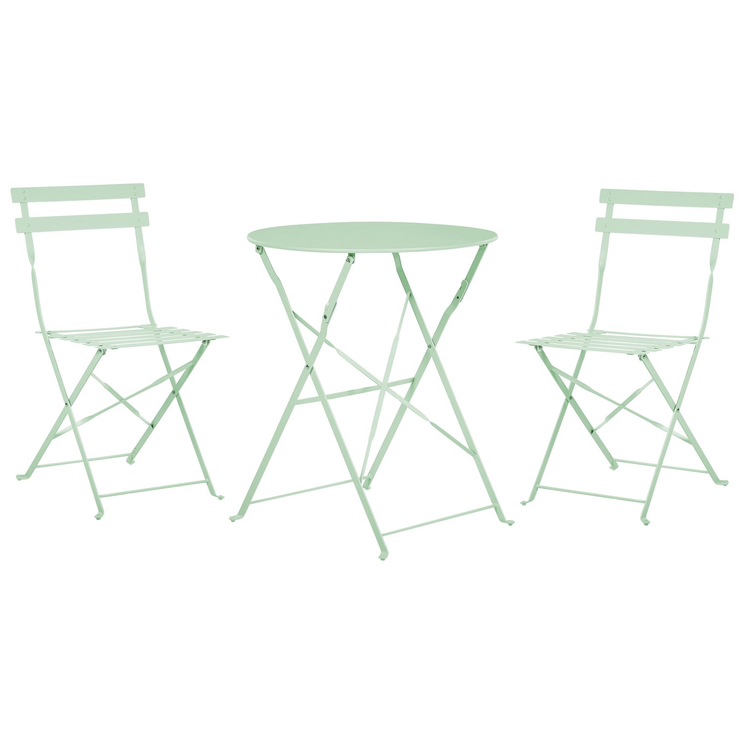 Beliani Bistro Set FIORI Mintgrün 60x60x80