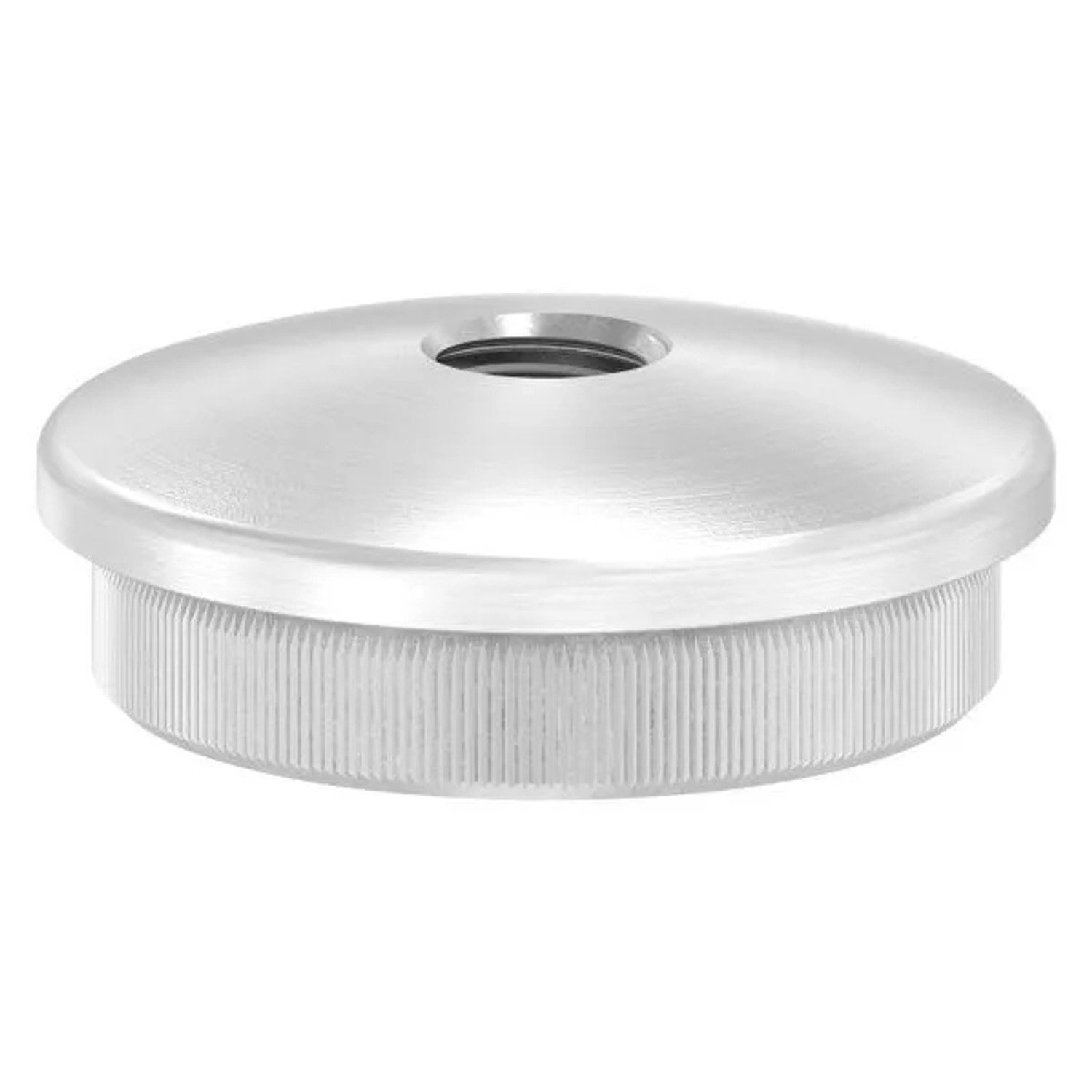 FeNau Einsteckkappe Edelstahl V2A Für Rohr Ø 42,4 X 2,5 mm Mit M10 Gewinde Leicht Gewölbt