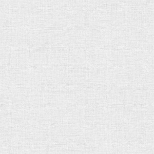 Weiße Vliestapete in Leinenoptik für Bad und Schlafzimmer.