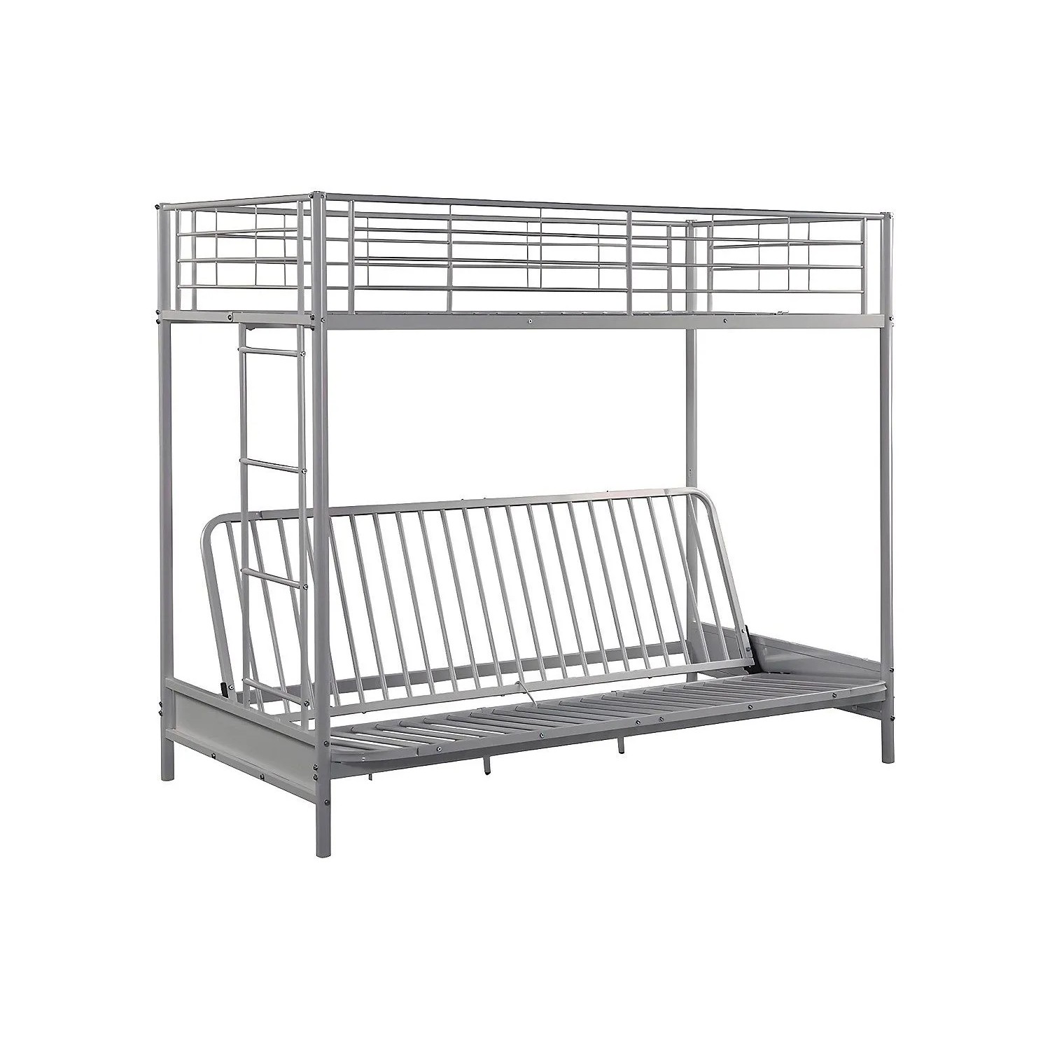 Vente-unique Hochbett Modulo Silberfarben 198 cm