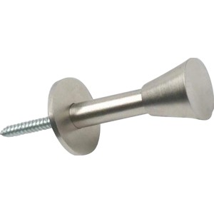 Silberner Wandhaken aus Metall mit Schraube zur einfachen Montage.