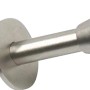 Silberner Wandhaken aus Metall mit Schraube zur einfachen Montage.