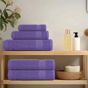 vidaXL Seiftücher 2 Stk Lila 30x30 cm 360 g/m² 100% Baumwolle 136872