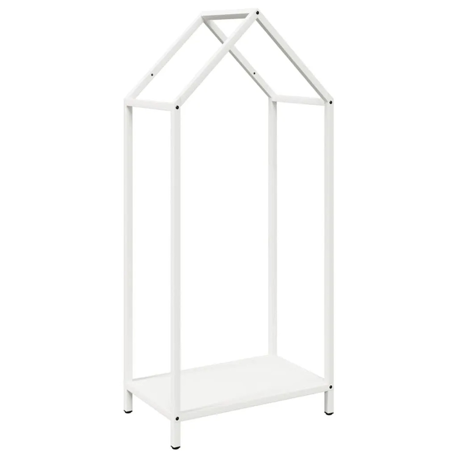 vidaXL Brennholzregal Weiß 40x25x90 cm Kaltgewalzter Stahl 864296