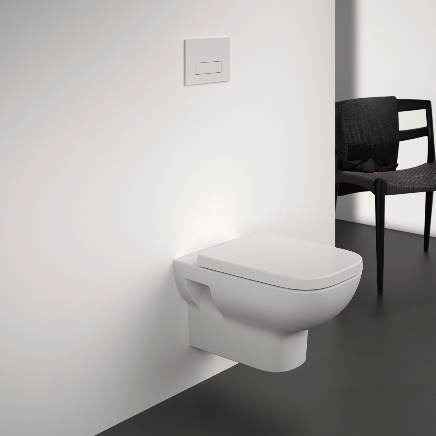 Weißer Ideal Standard i.life A WC-Sitz mit Softclosing Funktion.