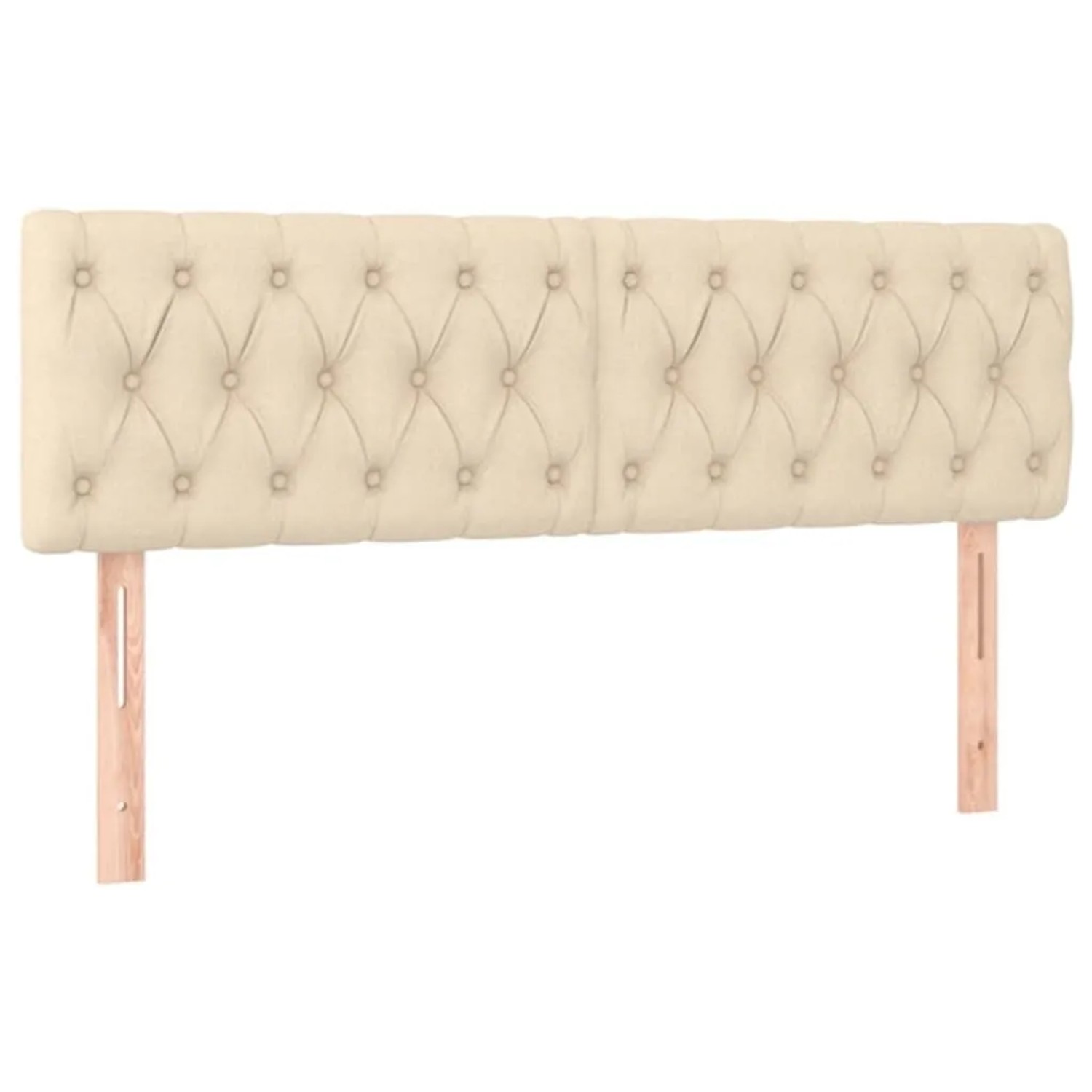vidaXL Kopfteile 2 Stk Creme 72x7x78/88 cm Stoff 346345