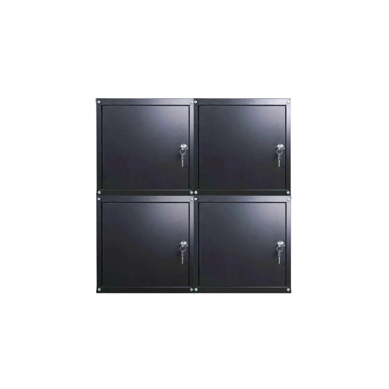 PROREGAL Mega Deal 4x Schließfachwürfel Cubic HxBxT 35 x 35 x 35 cm Schwarz