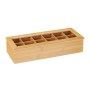 Relaxdays Teebox Bambus Natur Mit 12 Fächern 9 cm x 41 cm x 16 cm 1,25 kg
