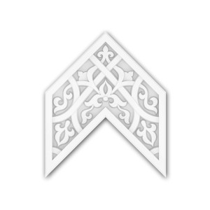 Weiße PROFHOME Deckenplatte 157504 mit marokkanischem Muster, 25x20,8 cm, zur Wandvertäfelung.