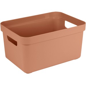 Sunware Aufbewahrungsbox Sigma Home 13 l Terra, Kunststoffbox mit Griffen