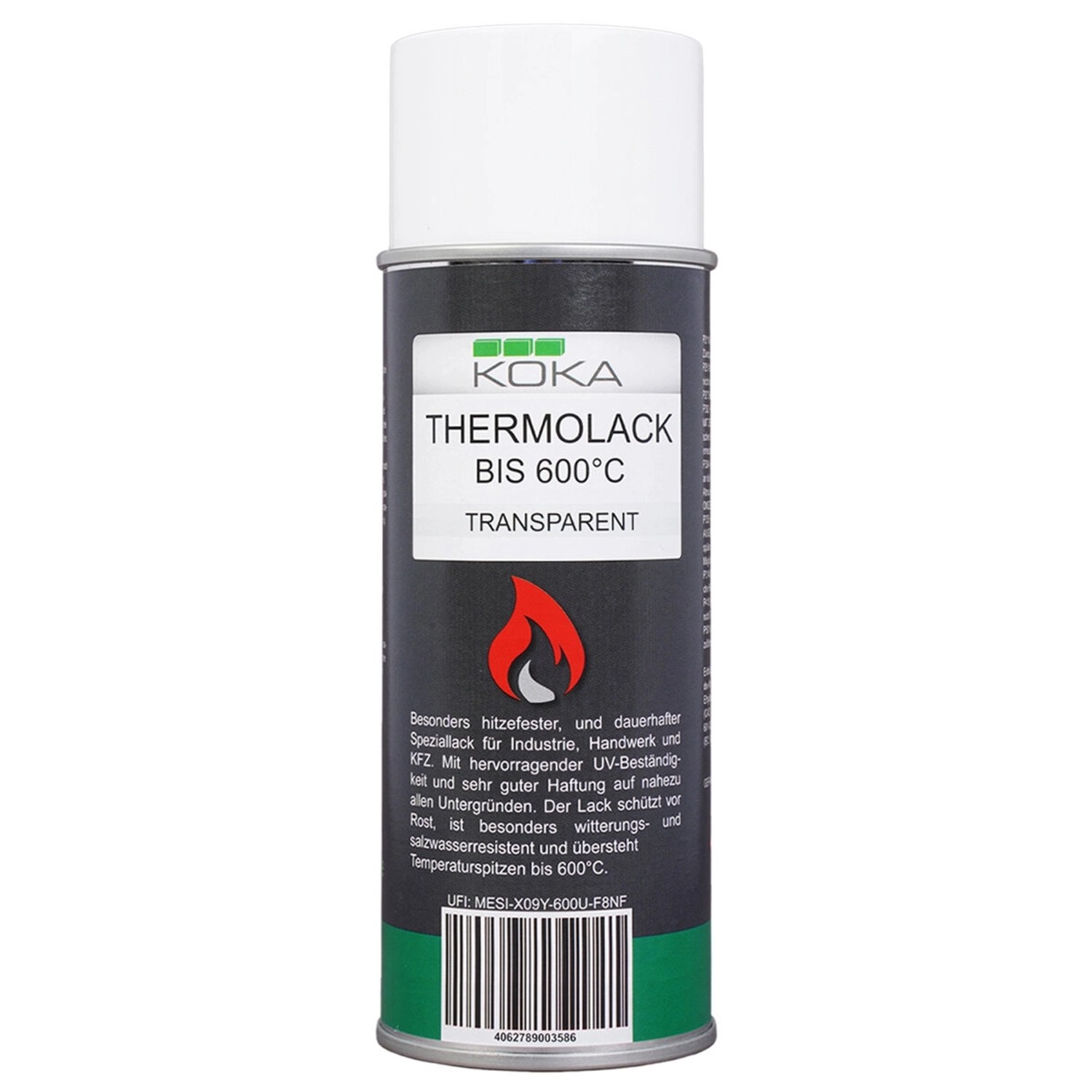 KOKA Thermolack Transparent bis 600 Grad Celsius 1 Stück 400ml