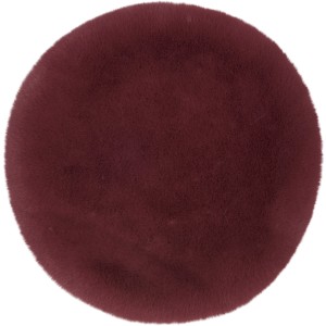 Burgunderfarbenes, rundes Sitzpad Midnight Mystery Ø 35 cm aus Polyester.