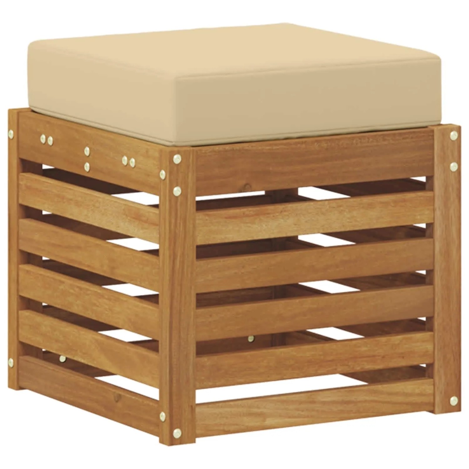 vidaXL Outdoor Hocker Bank Massivholz Akazie Natur 900679