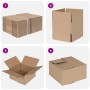 vidaXL Faltbox mit Speicher 50 Stk Natur 15 x 15 x 8 cm Karton 4106562_6