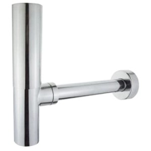 Sturotec Design Röhrensiphon, 1 1/4 Zoll, Chrom, mit Geruchverschluss.