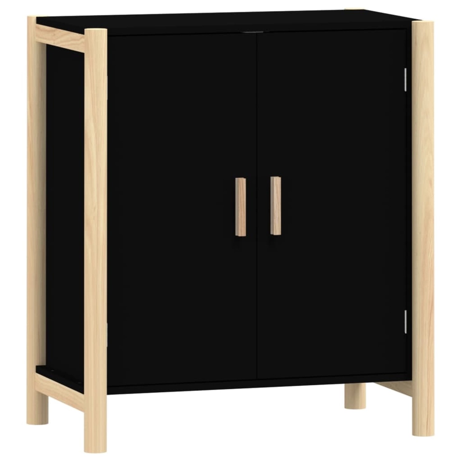 vidaXL Sideboard Schwarz 62x38x70 cm Holzwerkstoff 345670 günstig online kaufen