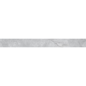 Sockel Messina Grau, glasiert und poliert, 6x60 cm. Ideal für Bodenbeläge.