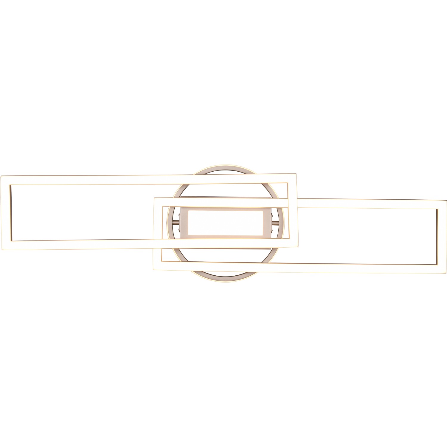 Moderne LED Deckenleuchte Twister in Nickel matt mit außergewöhnlichem Design.