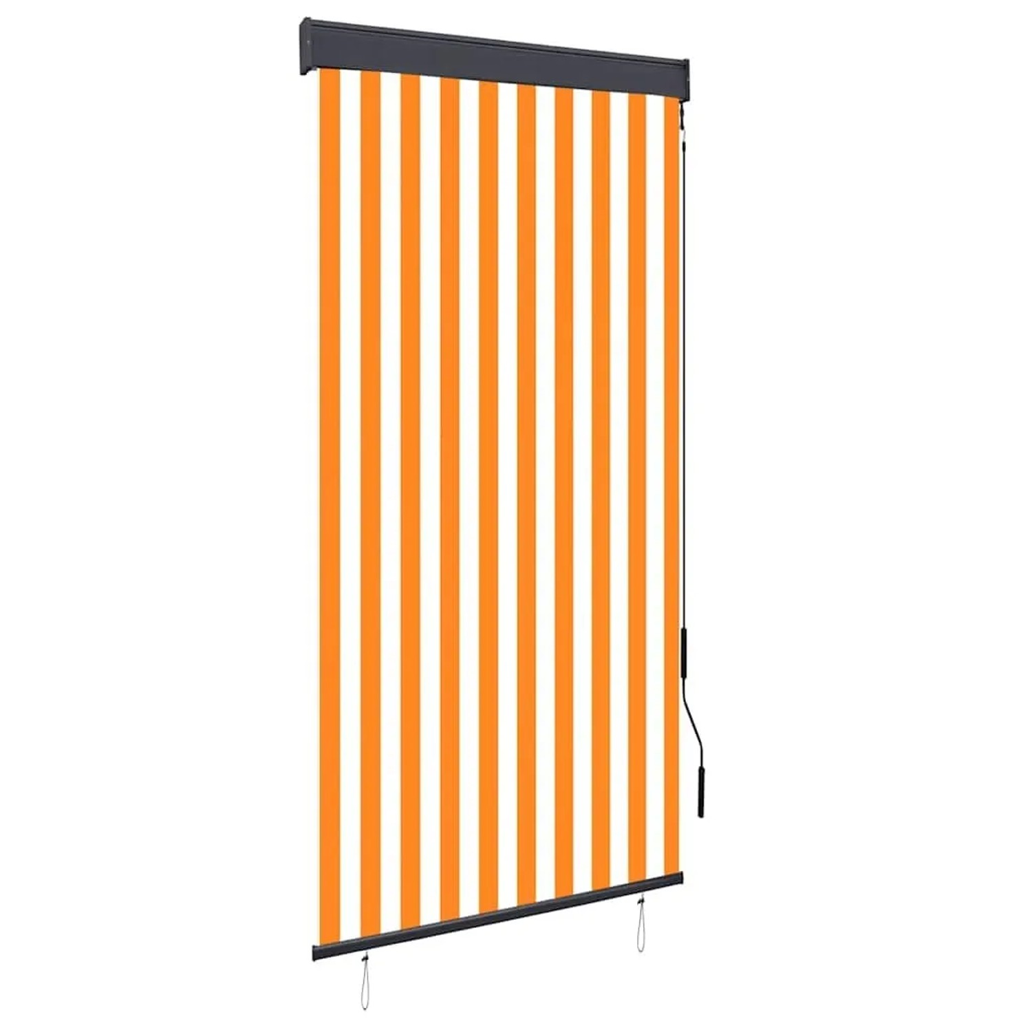 vidaXL Außenrollo 100 x 250 cm Weiß und Orange 145957