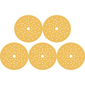 5 gelbe Bosch Expert Schleifblätter C470, Ø 125 mm, Körnung 80, für Exzenterschleifer.