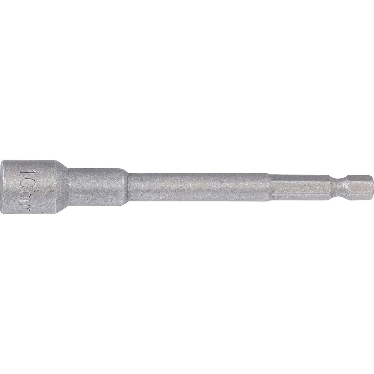 BGS Steckschlüssel Einsatz Sechskant Extra Lang Für Bohrmaschinen Antrieb Außensechskant 6 3 Mm  1 4 Zoll  SW 10 Mm 2766