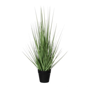 Grüne Mica Decorations Kunstpflanze Gras im schwarzen Topf, 53cm hoch.