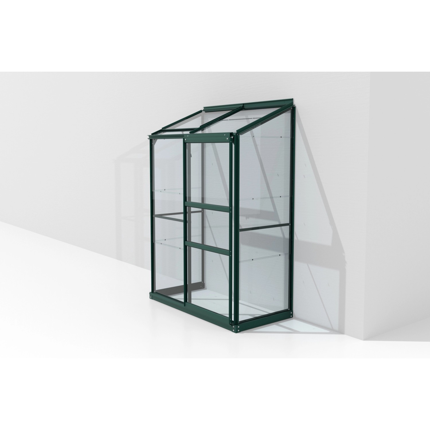 Vitavia Anlehn-Gewächshaus Ida 900 ESG 3 mm Smaragd 130,6 x 182,3 x 68,8 cm
