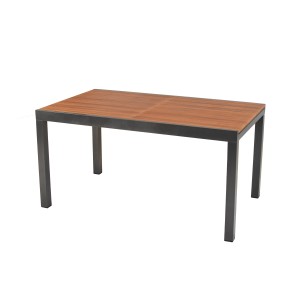 Rechteckiger, ausziehbarer Merxx Gartentisch AZ-Tisch (90x76 cm) mit Lamellen-Optik und robustem Aluminiumgestell.