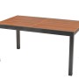 Rechteckiger, ausziehbarer Merxx Gartentisch AZ-Tisch (90x76 cm) mit Lamellen-Optik und robustem Aluminiumgestell.