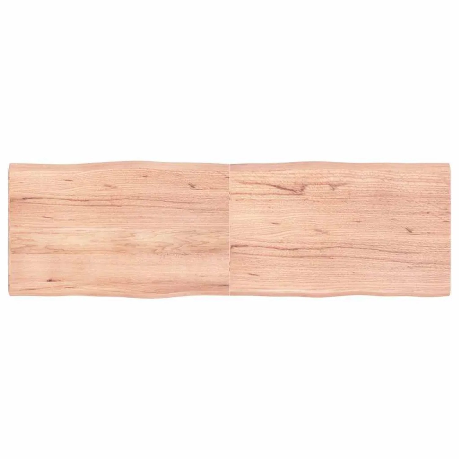 vidaXL Tischplatte 160x50x2-4 cm Massivholz Behandelt Baumkante 363970