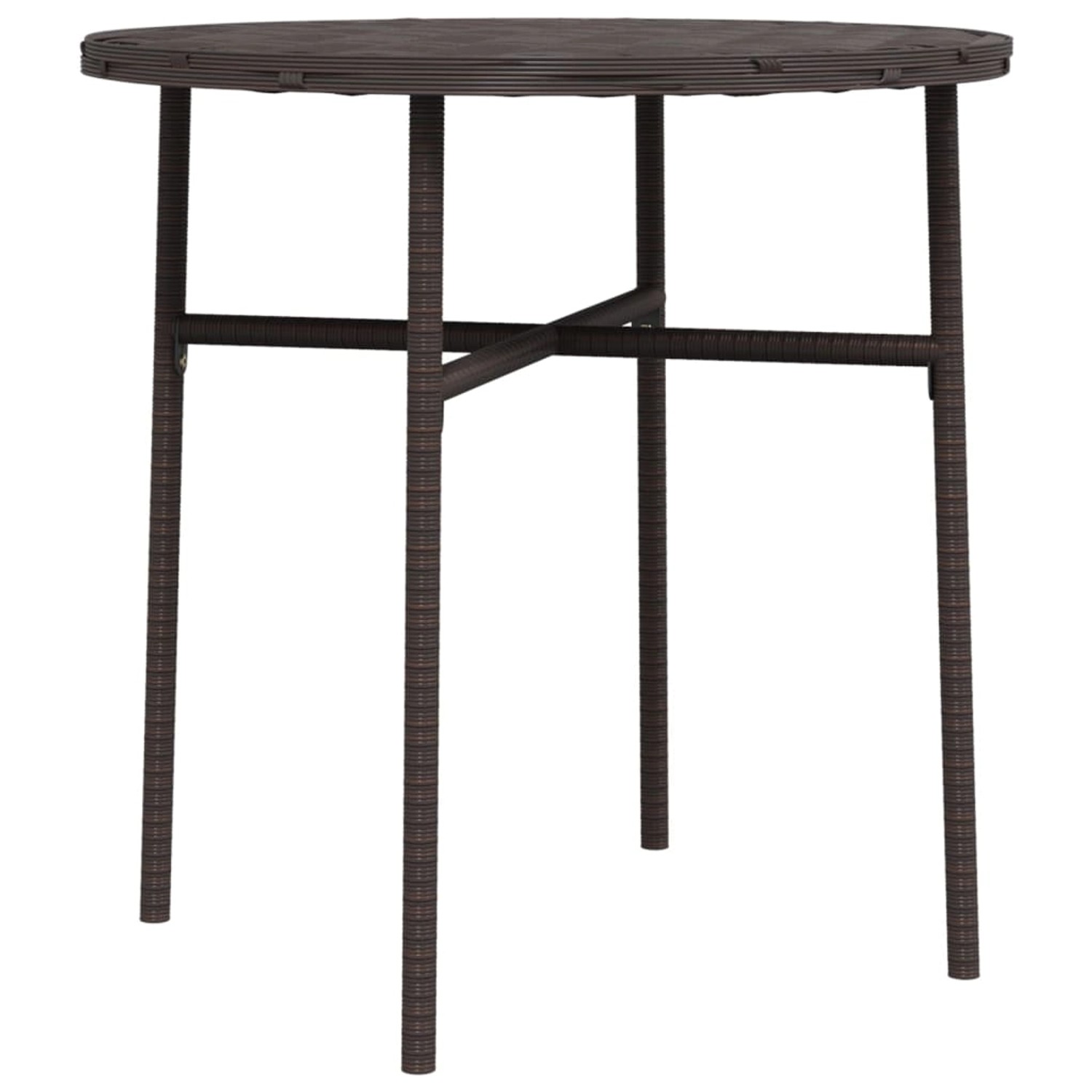 vidaXL Beistelltisch Braun 45 cm Poly Rattan 317175