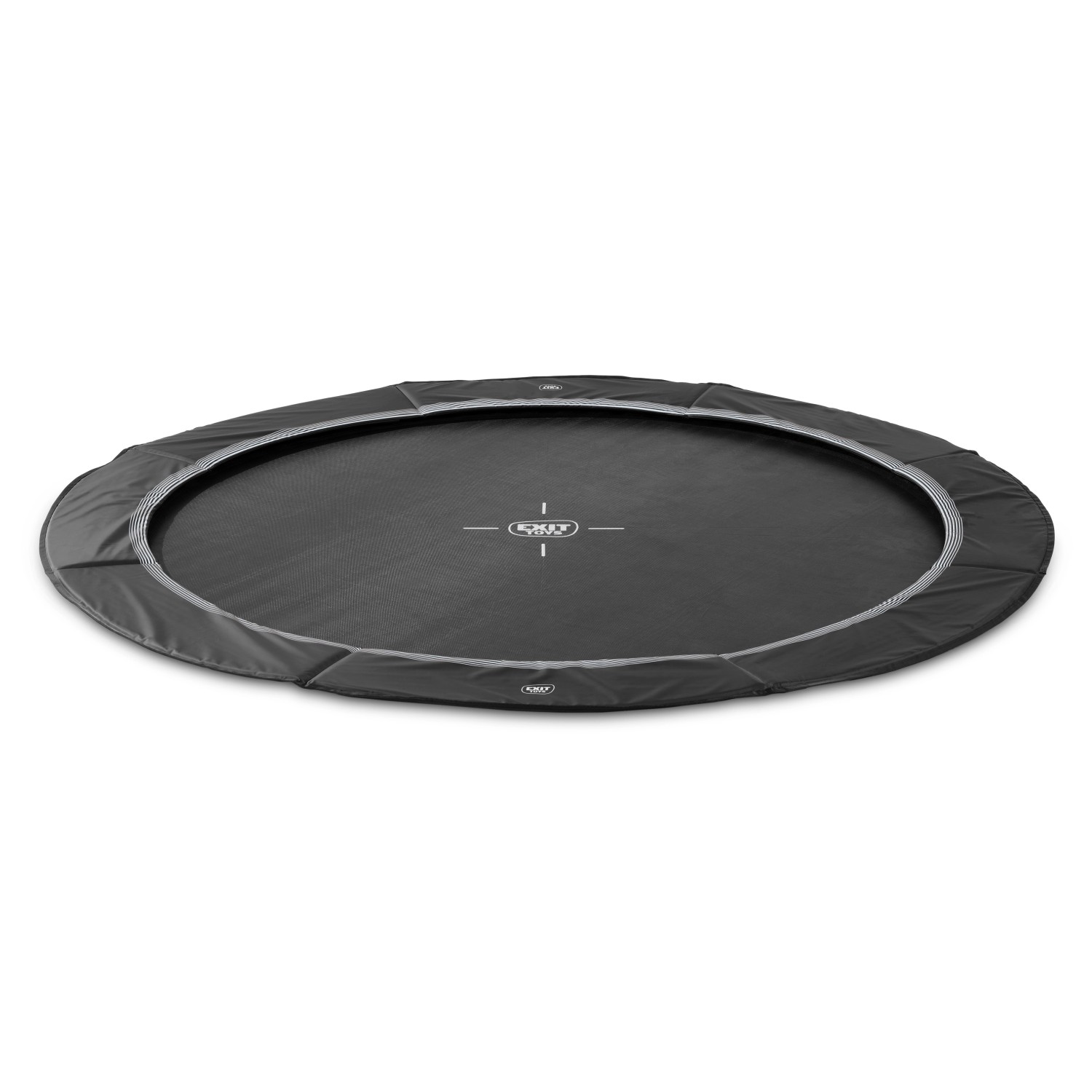 Exit Trampolin InTerra ebenerdig Ø 427 cm Schwarz günstig online kaufen