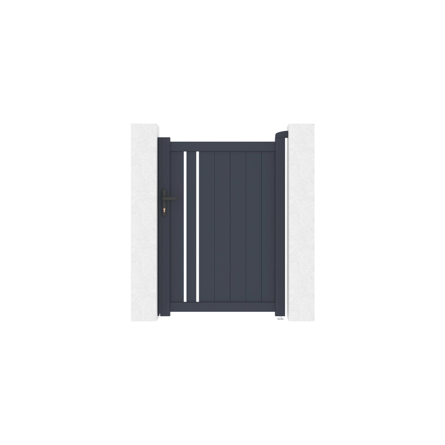 Casanoov Gartentür Aus Aluminium 1M Giona H 140Cm Grau günstig online kaufen