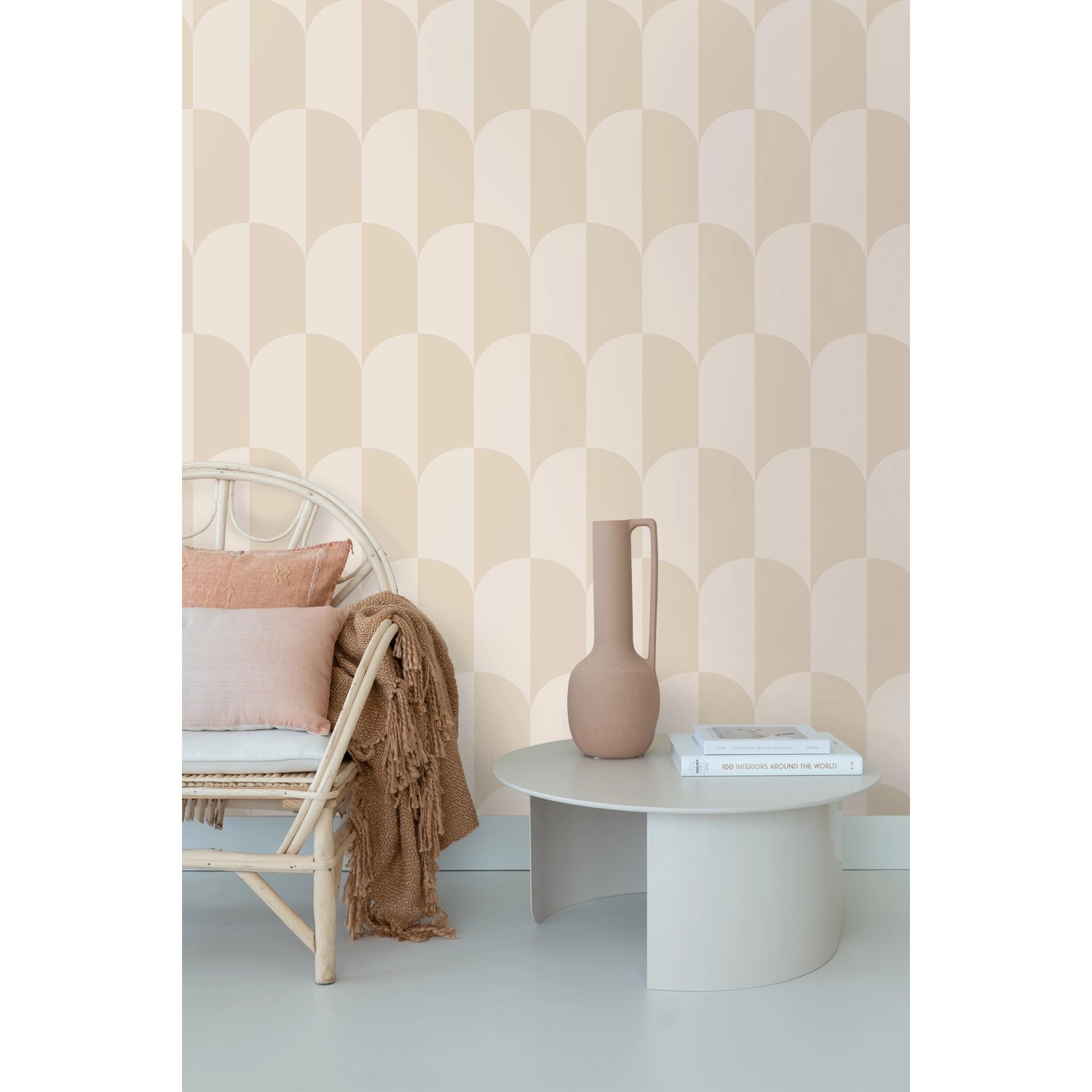 ESTAhome Tapete Art Decó Muster 7476 Beige und Sandbraun 50 x 900 cm günstig online kaufen