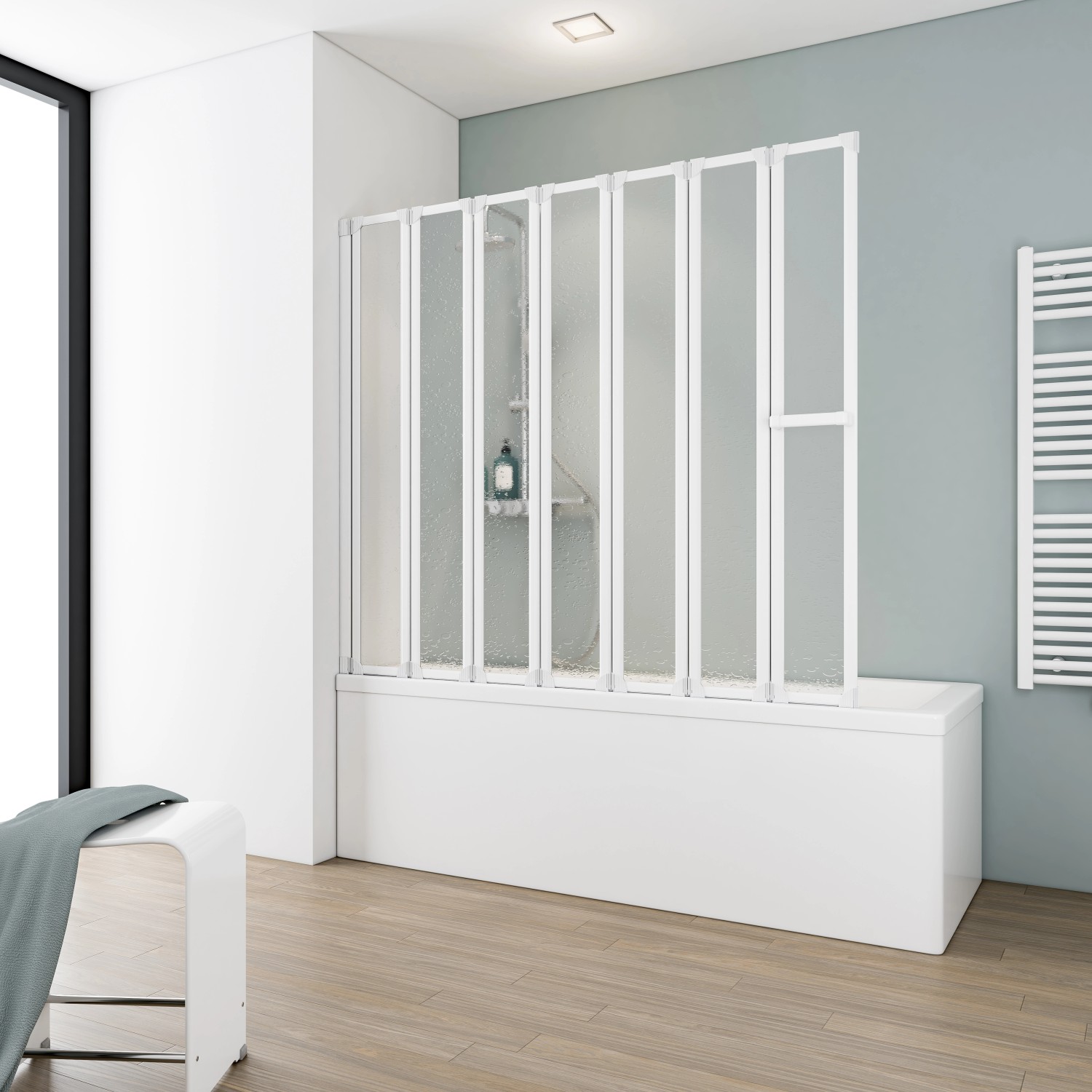 Schulte Badewannenaufsatz Weiß Softline hell 159 x 140 cm