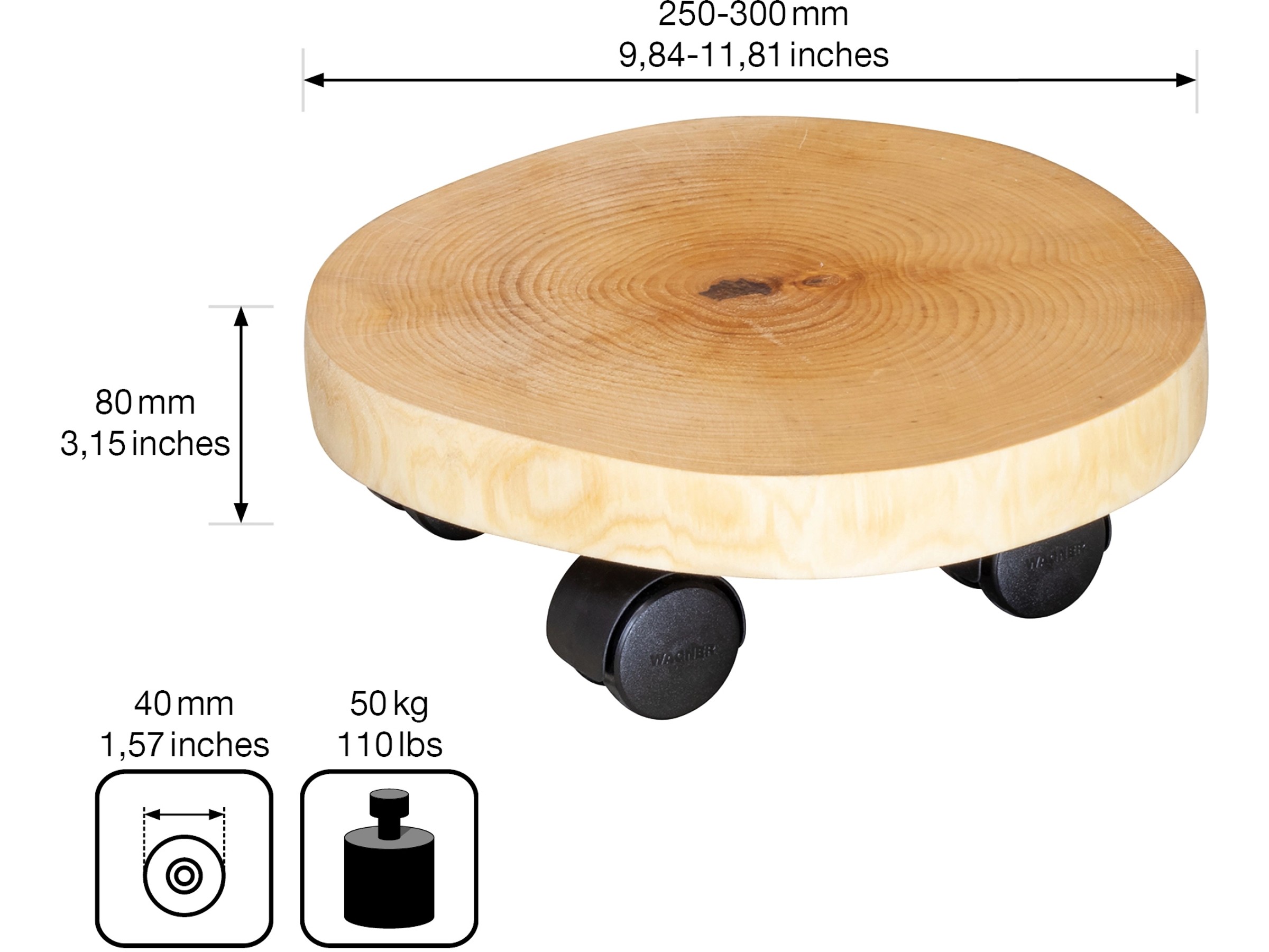 Wagner Pflanzenroller GH 0268 Ø 25 cm - 30 cm Birke FSC® kaufen bei OBI