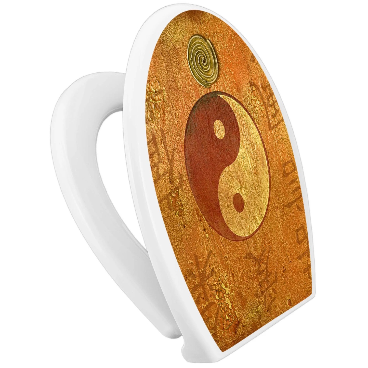 Banjado WC-Sitz Familie mit Yin Yang Motiv. Klodeckel mit Absenkautomatik und integriertem Kindersitz.