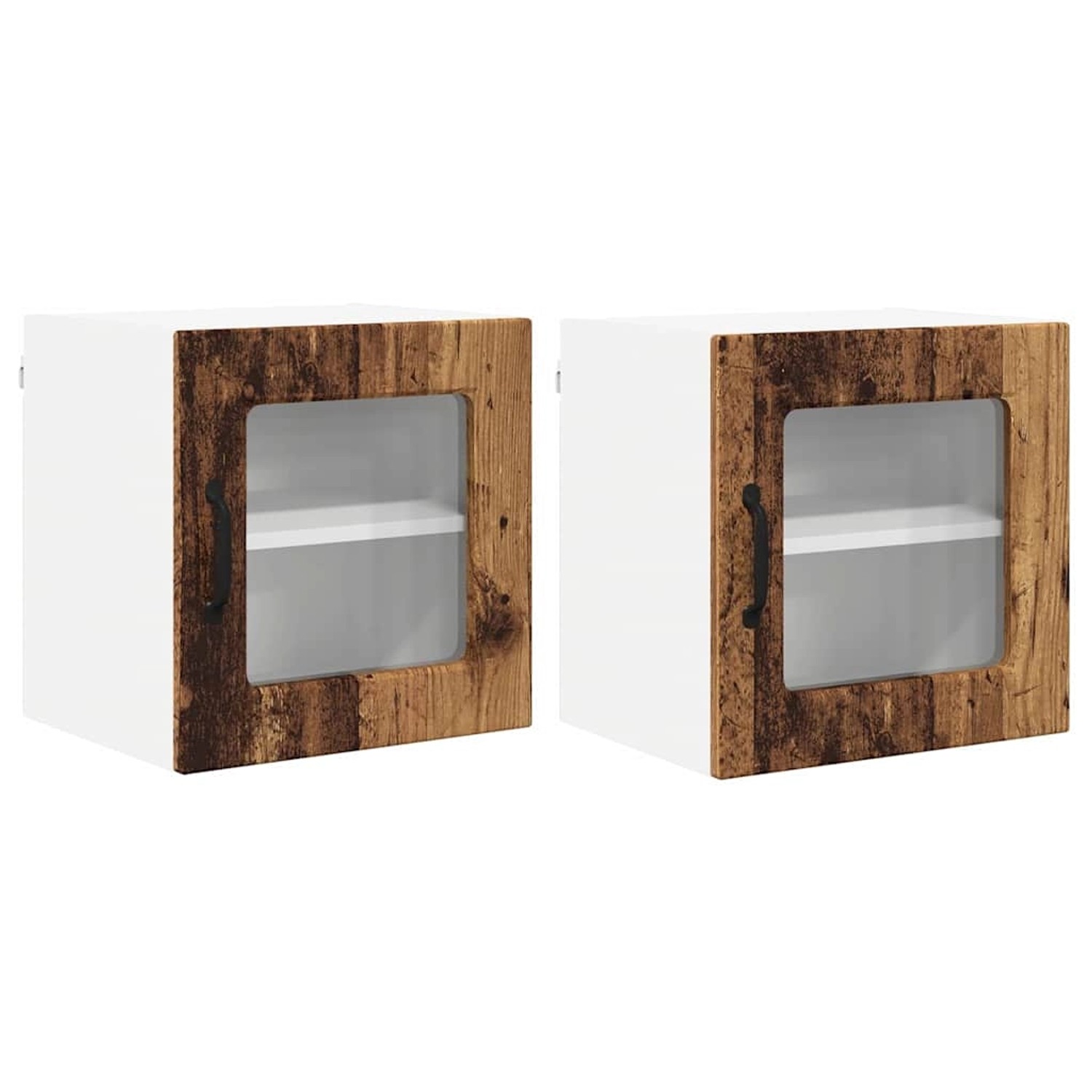 vidaXL Küchenwandschrank 2 Stk Altholz 40 x 31 x 40 cm Holzwerkstoff 885202 günstig online kaufen