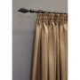 Gardinia Gardinenstangen-Set Flame, schwarz, 130-240 cm mit Vorhang. Stilvolle Fensterdekoration.