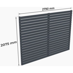 Holzbrüder Carport Rückwand Ralf, Fichte anthrazitgrau, 207,5x279cm, Zubehör für Carports.
