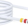 Weißes Schwaiger CAT7 Netzwerkkabel, 10m, mit Farbclips für Computer & Multimedia.